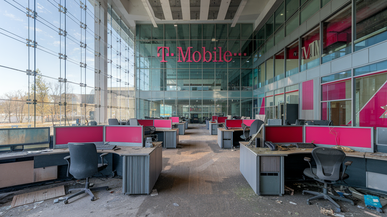an abandoned T-Mobile branded call center