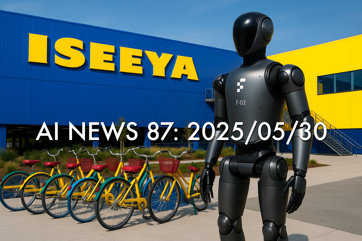 The main cover is a hybrid of an Ikea and Google office renamed "ISEEYA" to poke a bit at the panopticon of multimodal training, the new VEO video model, and robot training in AR/VR simulation. Everything was diffused by GPT except for the main title text, which I added in Photoshop. I simply asked GPT to combine Google, Ikea, and Figure by giving it three reference images, and told it to change IKEA to ISEEYA. I'd give it a C- since it's a bit boring, but it did what I asked very well. The issue is me, not the model.