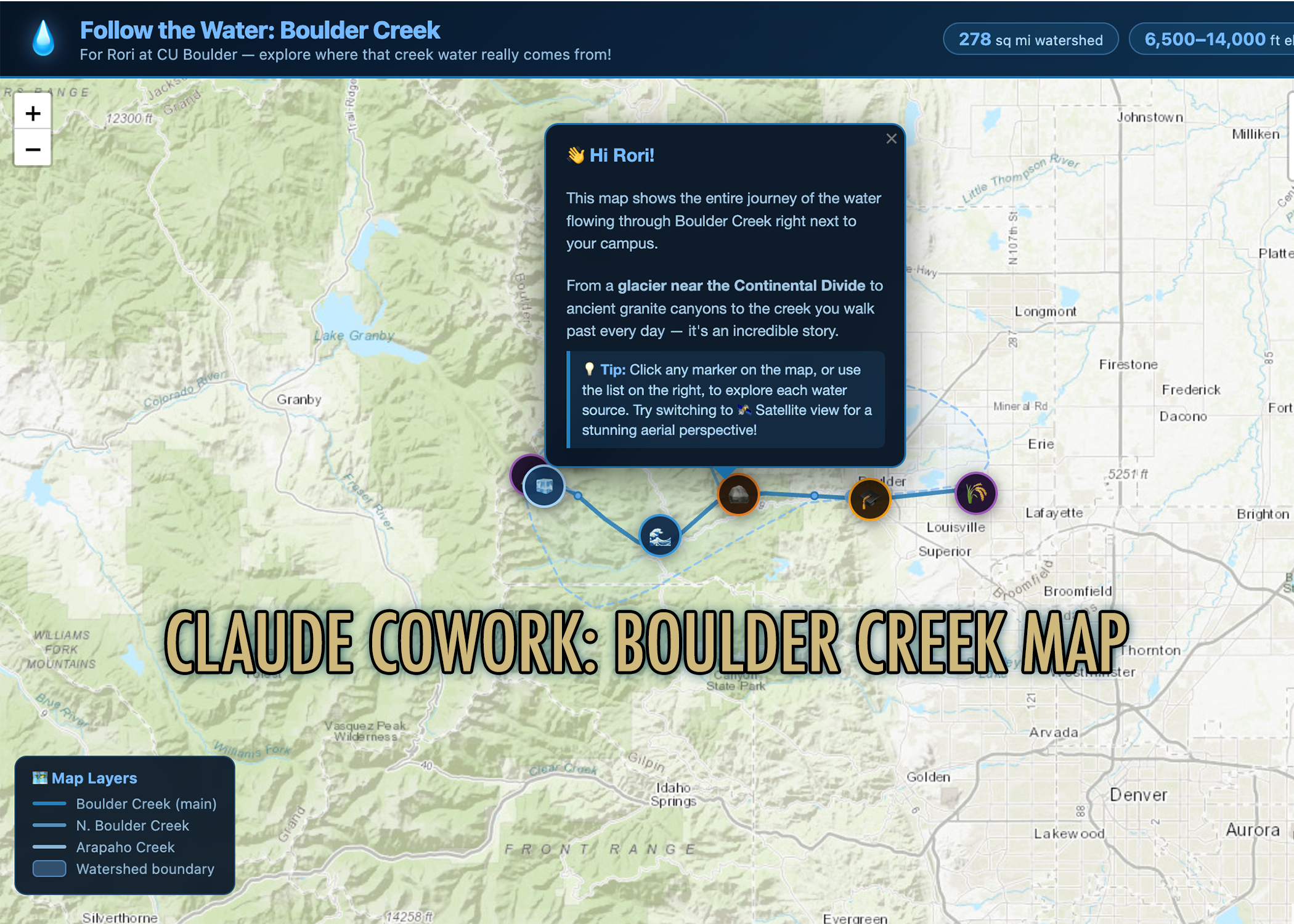 Follow the Water: Where Does Boulder Creek Actually Come From?